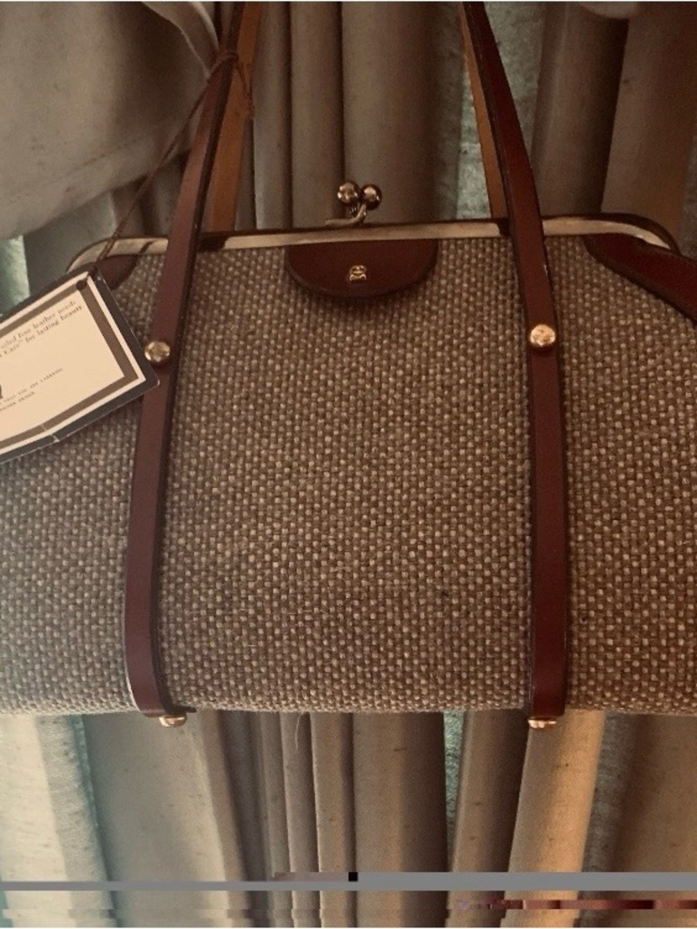 Vintage Etienne Aigner Tweed 1960’s Satchel